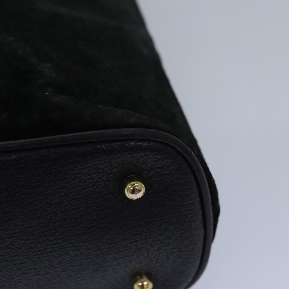 GUCCI Bamboo Hand Bag Suede Black 000 1046 0290 83323