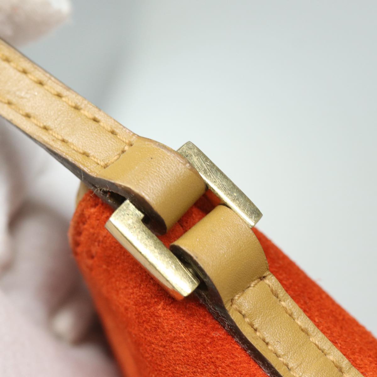 GUCCI Accessory Pouch Suede Orange 039 1103 83367
