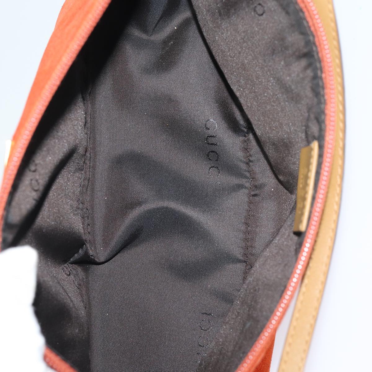 GUCCI Accessory Pouch Suede Orange 039 1103 83367