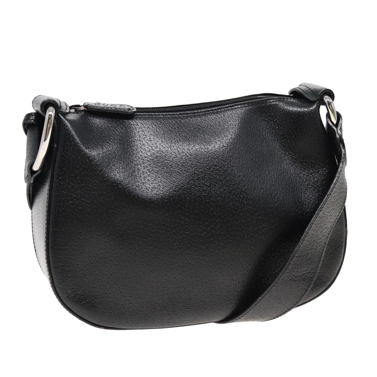 GUCCI Shoulder Bag Leather Black 83371