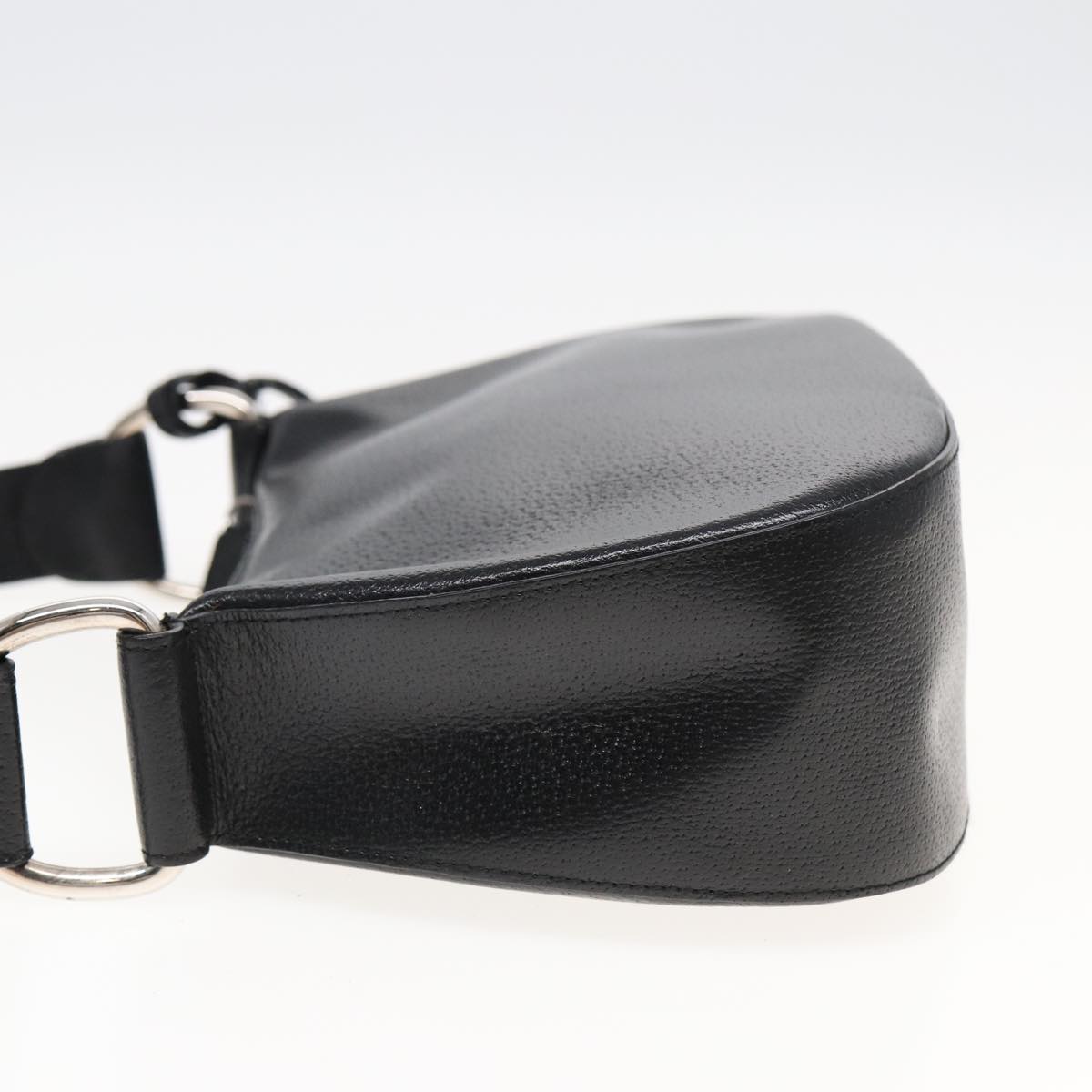 GUCCI Shoulder Bag Leather Black 83371