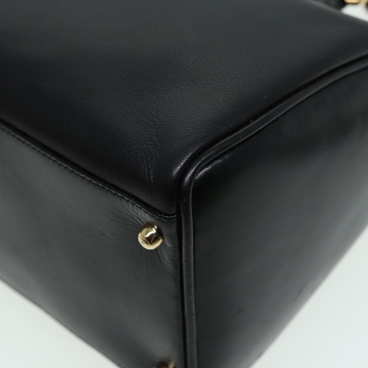 GUCCI Bamboo Hand Bag Leather 2way Black 000 122 0294 83372
