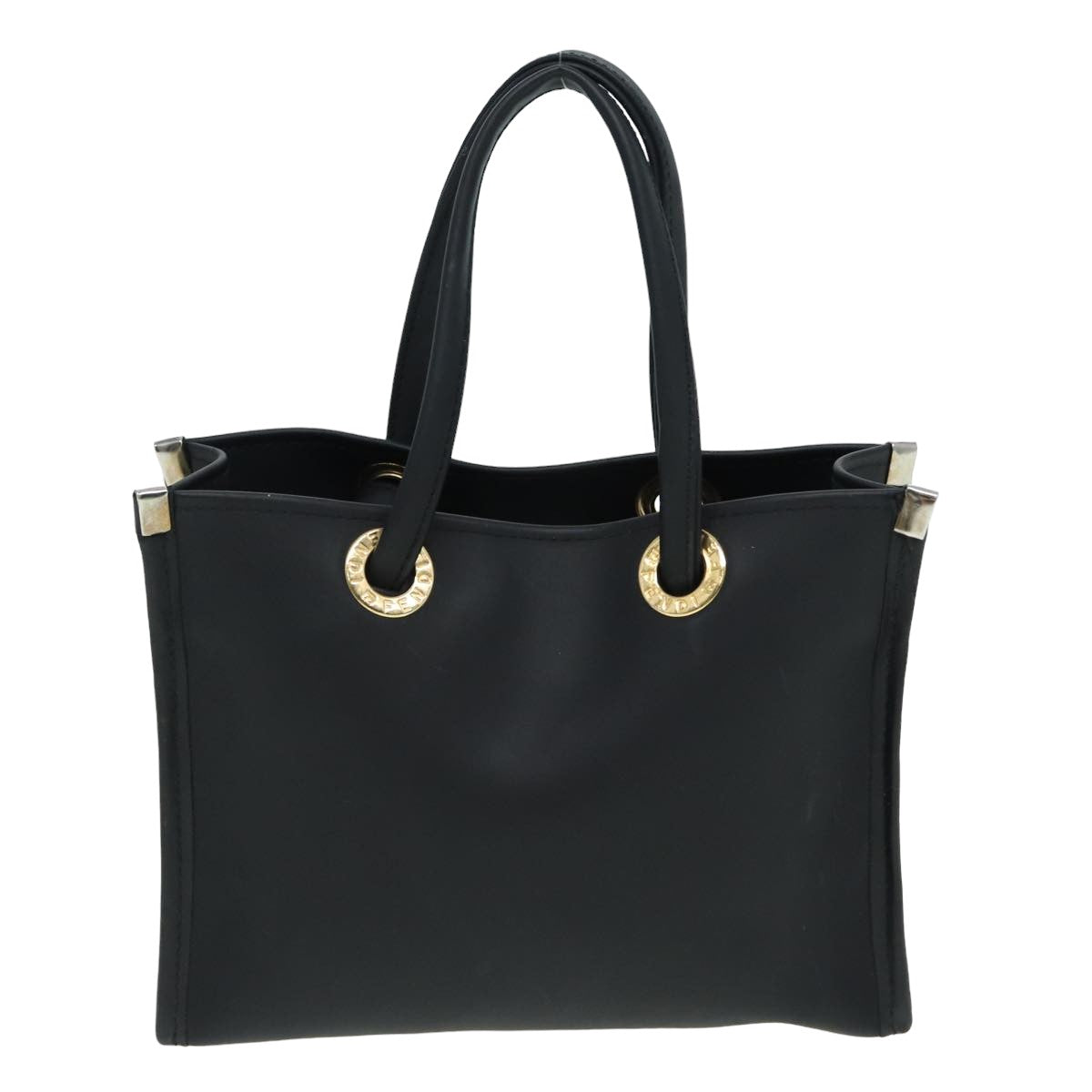 FENDI Hand Pouch Vinyl Black 83410