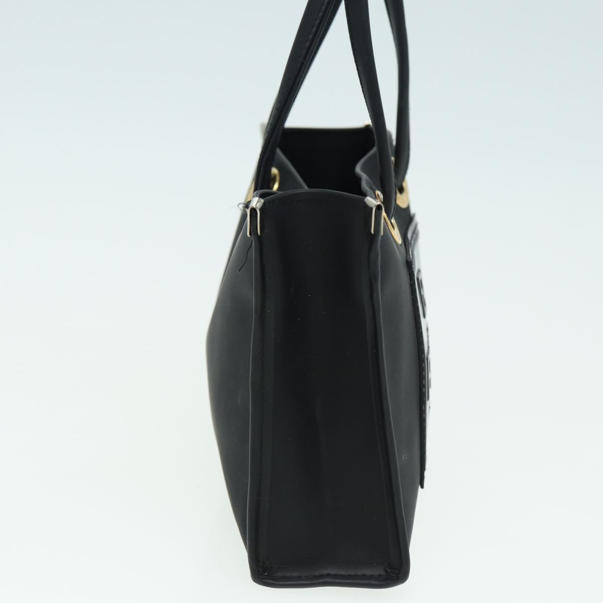 FENDI Hand Pouch Vinyl Black 83410