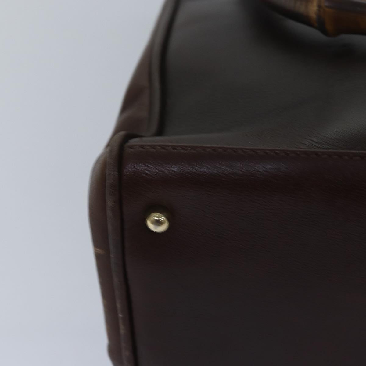 GUCCI Bamboo Hand Bag Leather Brown 000 122 0316 83411