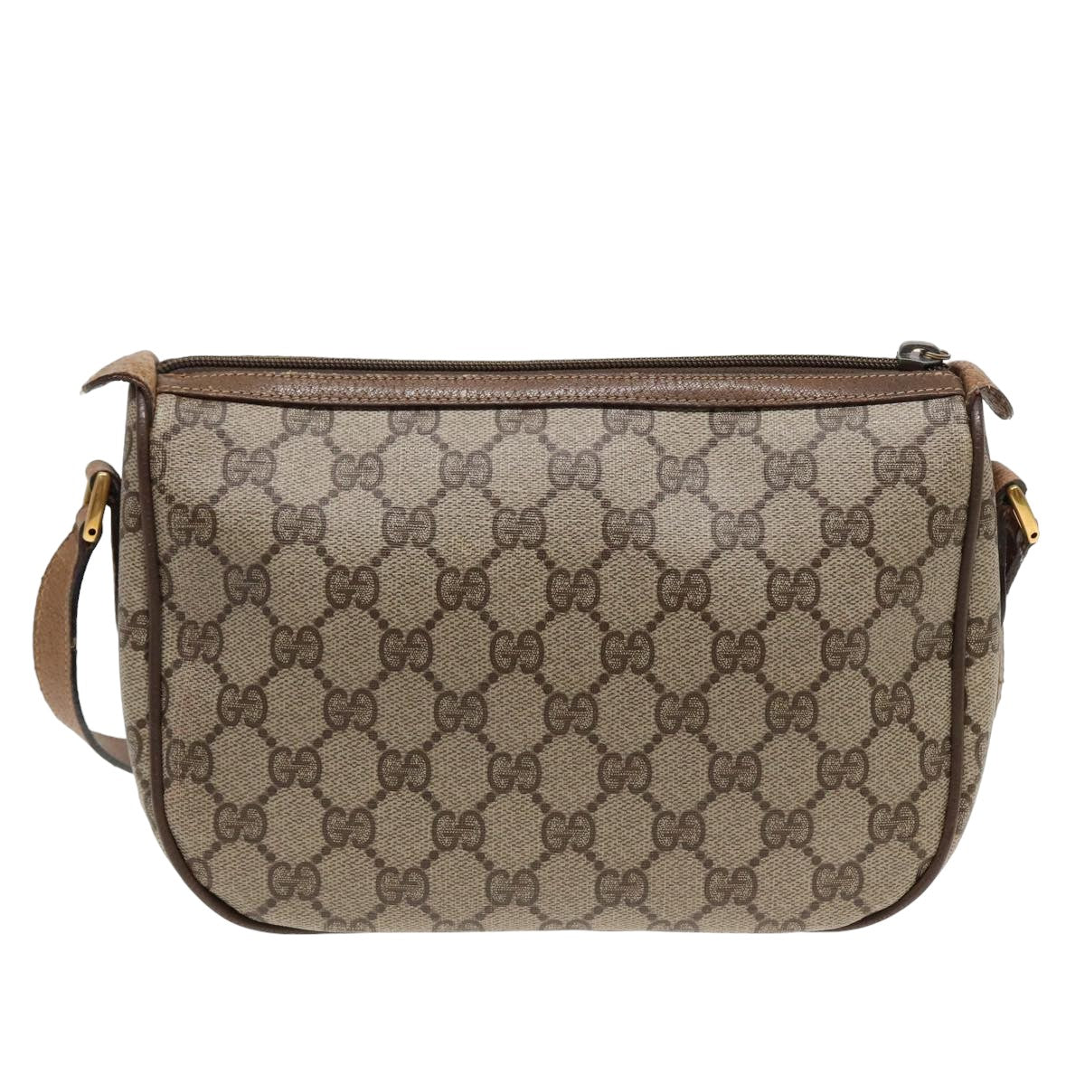 GUCCI GG Supreme Web Sherry Line Shoulder Bag PVC Beige Red 89 01 032 83419