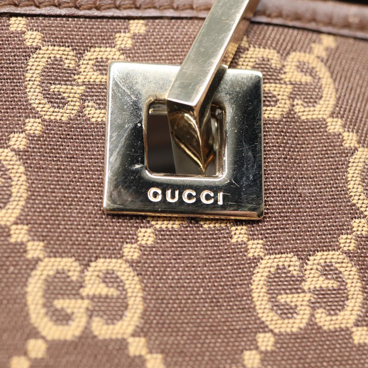 GUCCI GG Canvas Tote Bag Brown 83498
