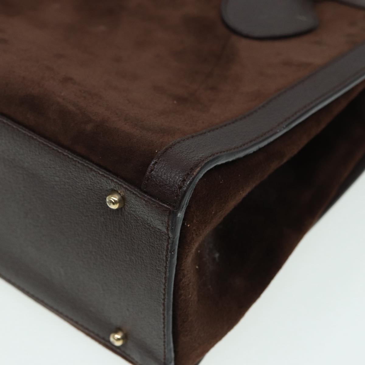 GUCCI Bamboo Hand Bag Suede Brown 002 1186 026 83499