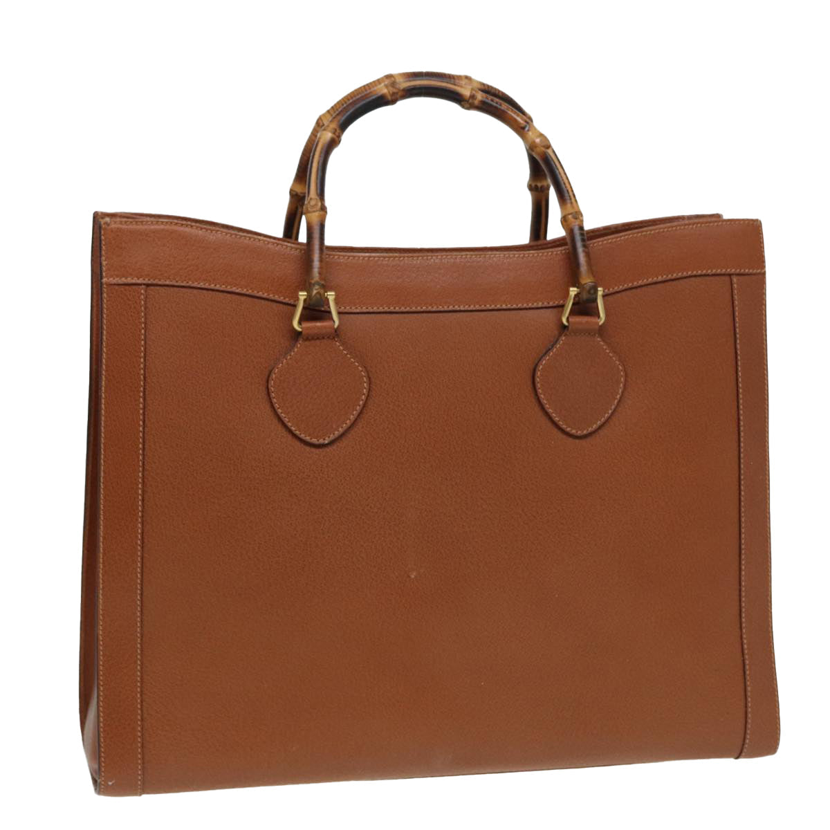 GUCCI Bamboo Hand Bag Leather Brown 002 1186 0259 83656