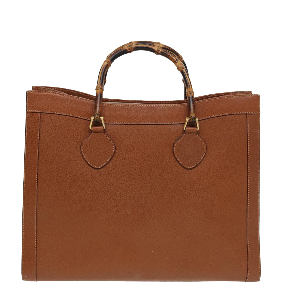 GUCCI Bamboo Hand Bag Leather Brown 002 1186 0259 83656