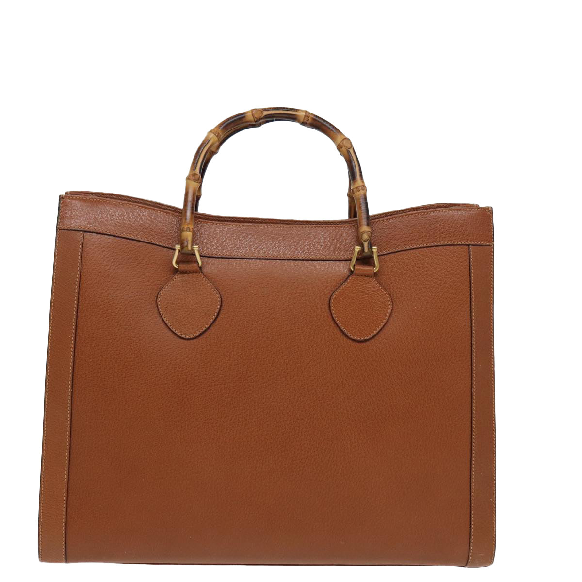 GUCCI Bamboo Hand Bag Leather Brown 002 1186 0259 83656
