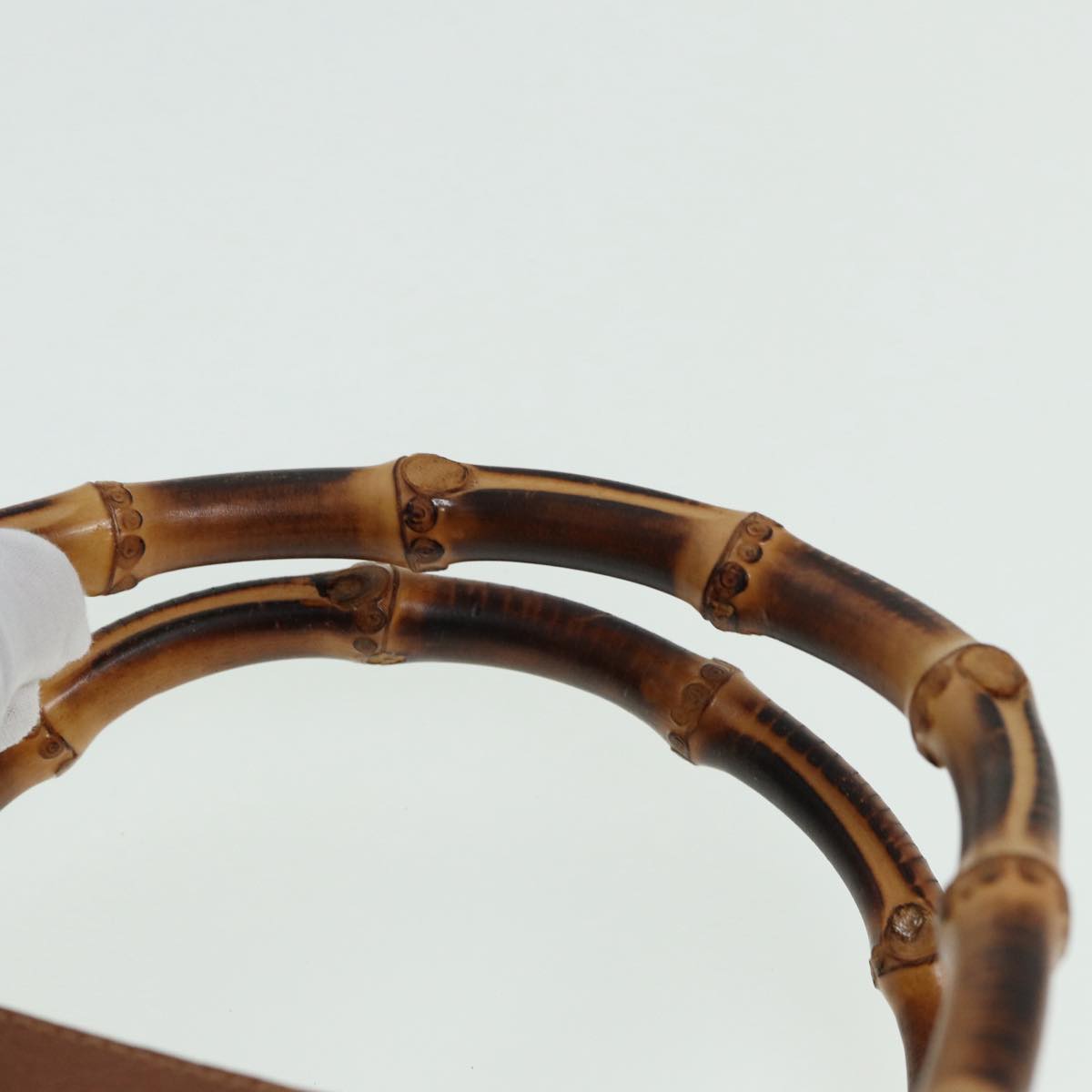 GUCCI Bamboo Hand Bag Leather Brown 002 1186 0259 83656