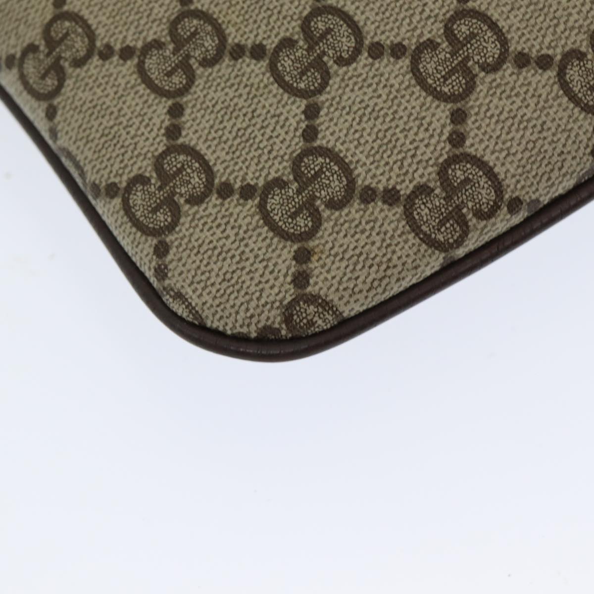 GUCCI GG Supreme Web Sherry Line Shoulder Bag PVC Beige 904 02 047 83663