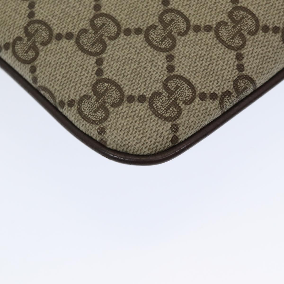 GUCCI GG Supreme Web Sherry Line Shoulder Bag PVC Beige 904 02 047 83663