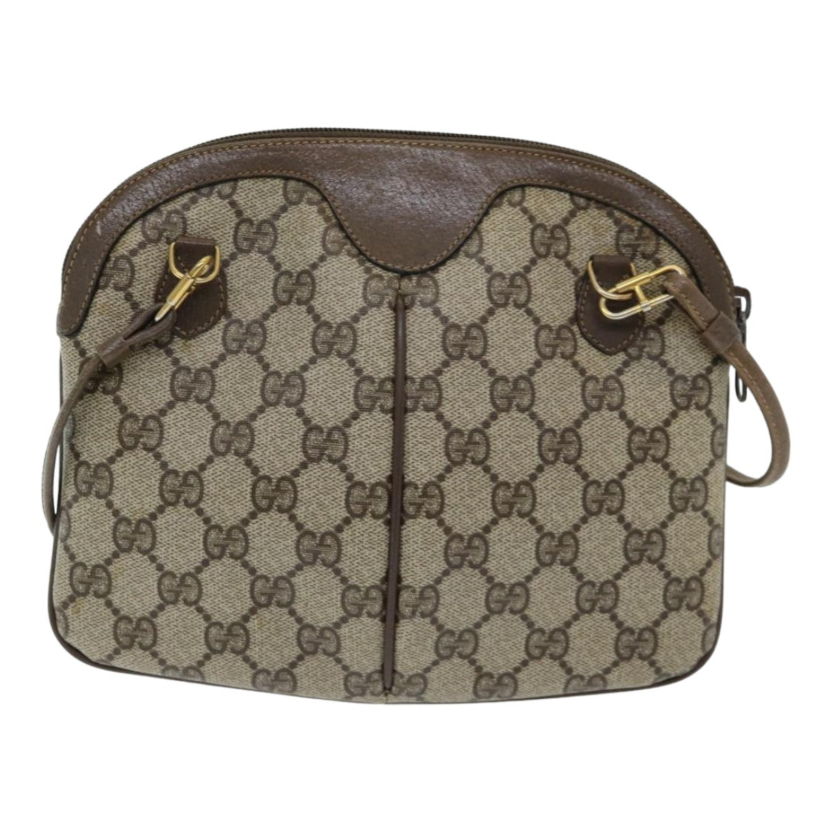 GUCCI GG Supreme Web Sherry Line Shoulder Bag PVC Beige 904 02 047 83664