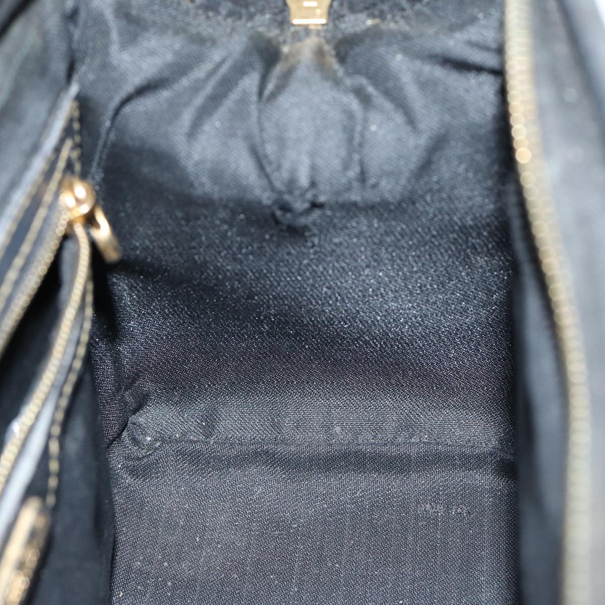 FENDI Pecan Canvas Hand Bag 2way Brown Black 83671
