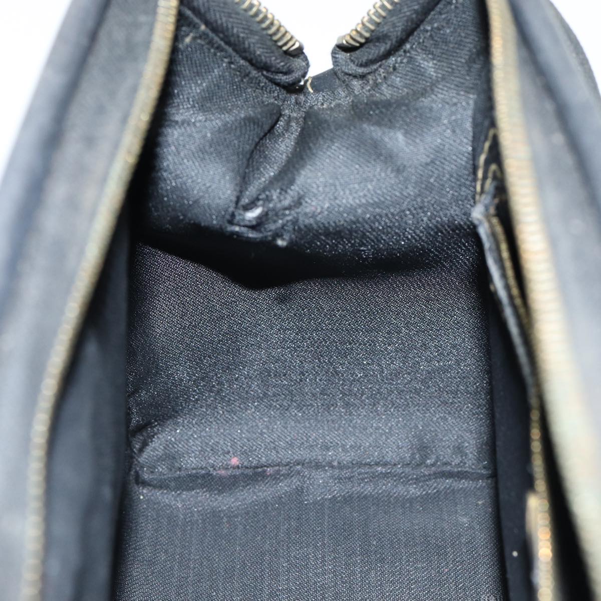 FENDI Pecan Canvas Hand Bag 2way Brown Black 83671