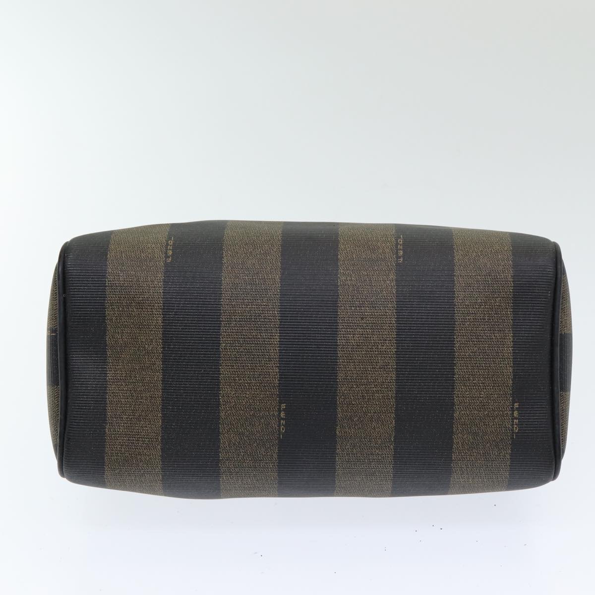 FENDI Pecan Canvas Hand Bag 2way Brown Black 83671