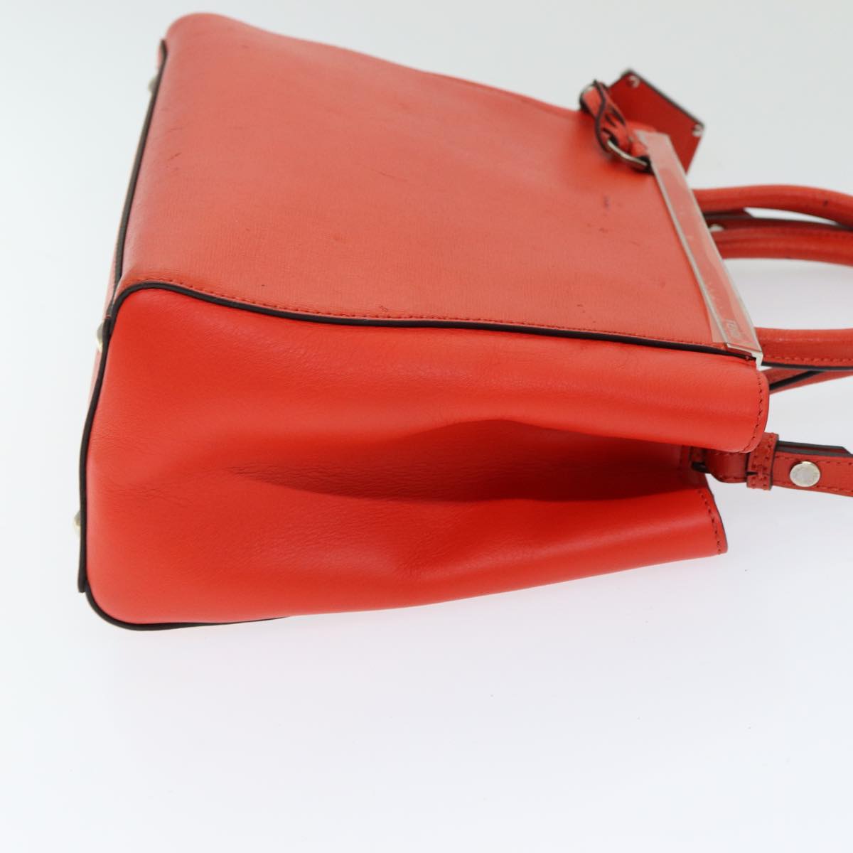 FENDI Hand Bag Leather 2way Orange 83672