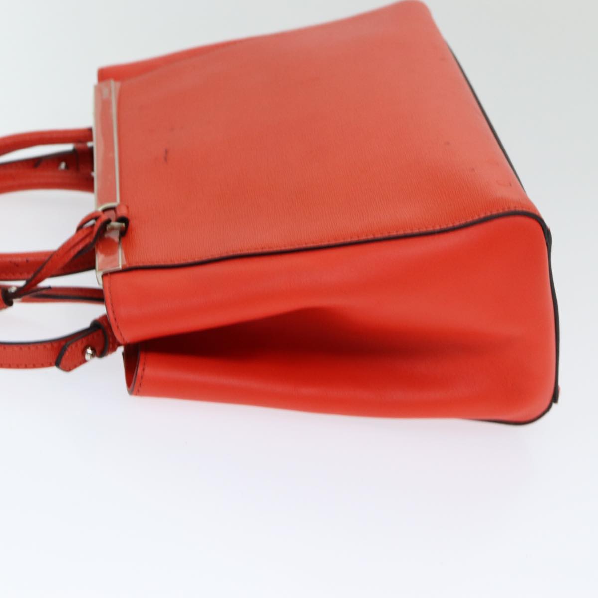 FENDI Hand Bag Leather 2way Orange 83672