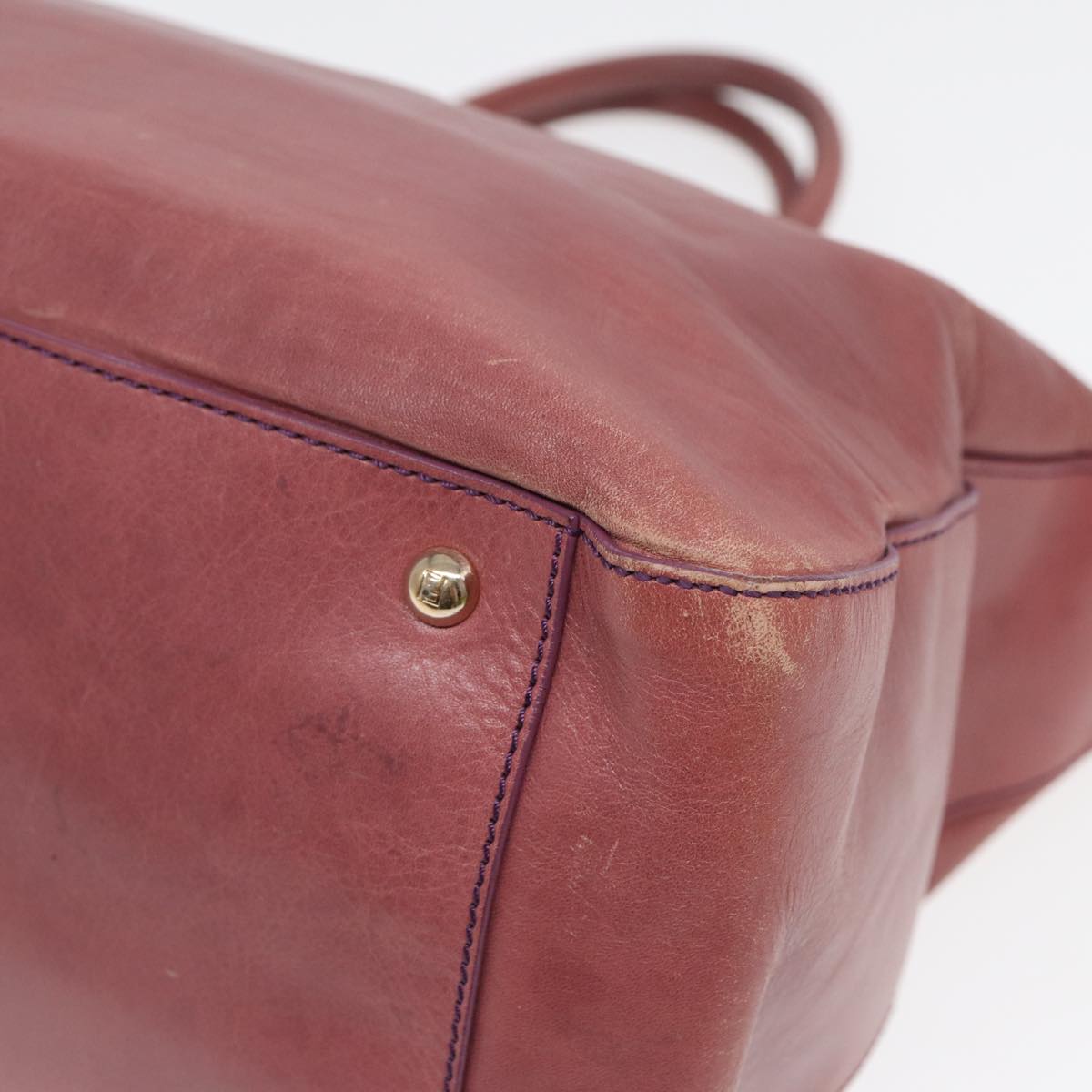FENDI Hand Bag Leather Pink 83683