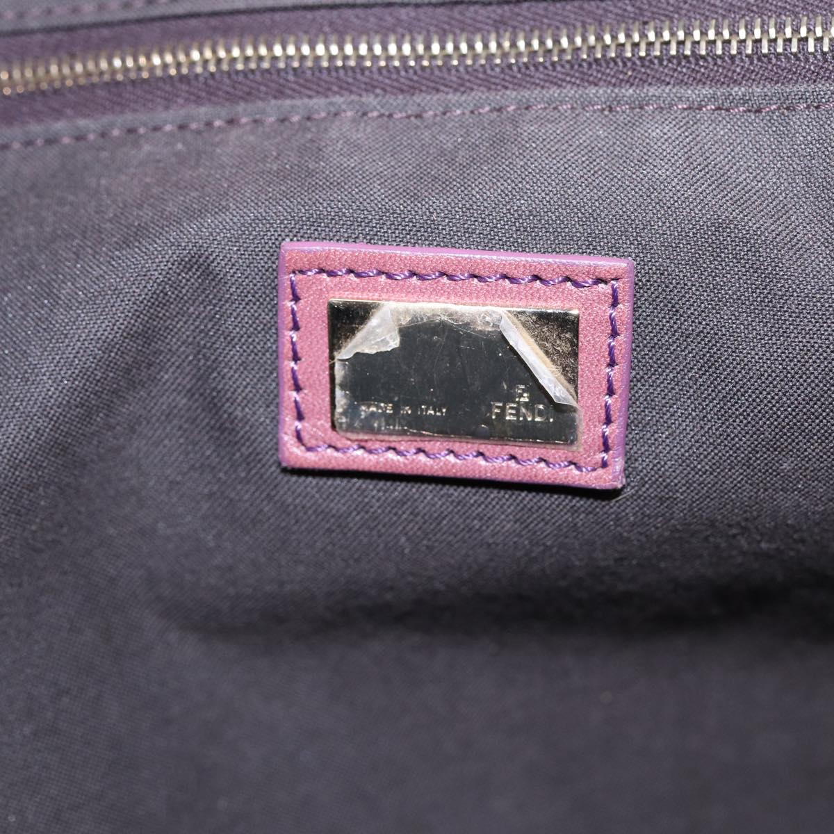 FENDI Hand Bag Leather Pink 83683