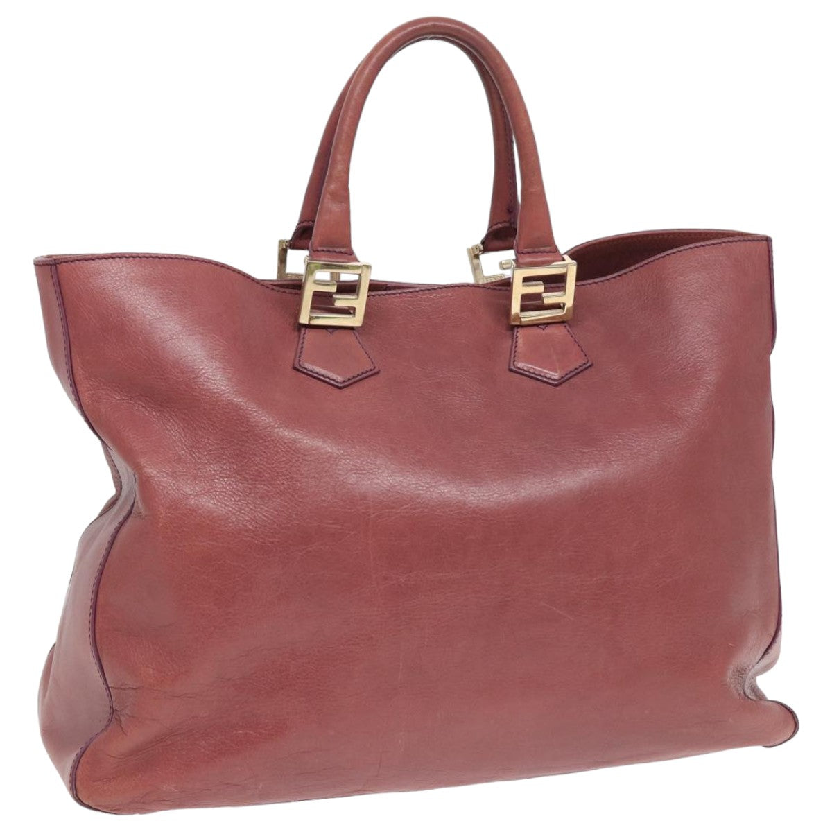 FENDI Hand Bag Leather Pink 83683