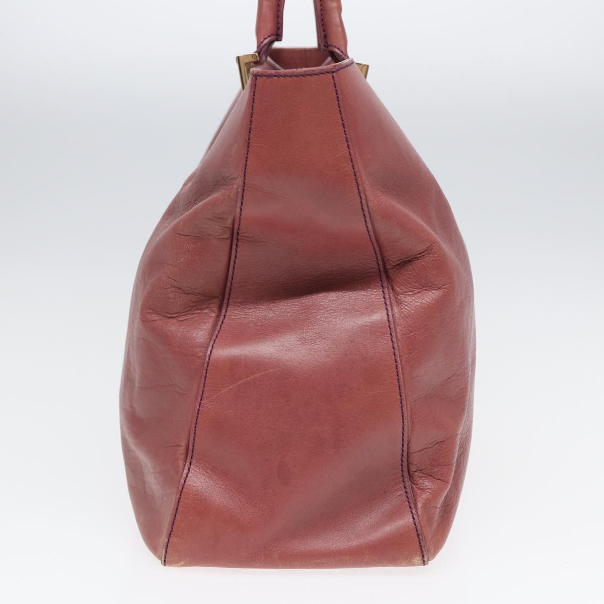 FENDI Hand Bag Leather Pink 83683
