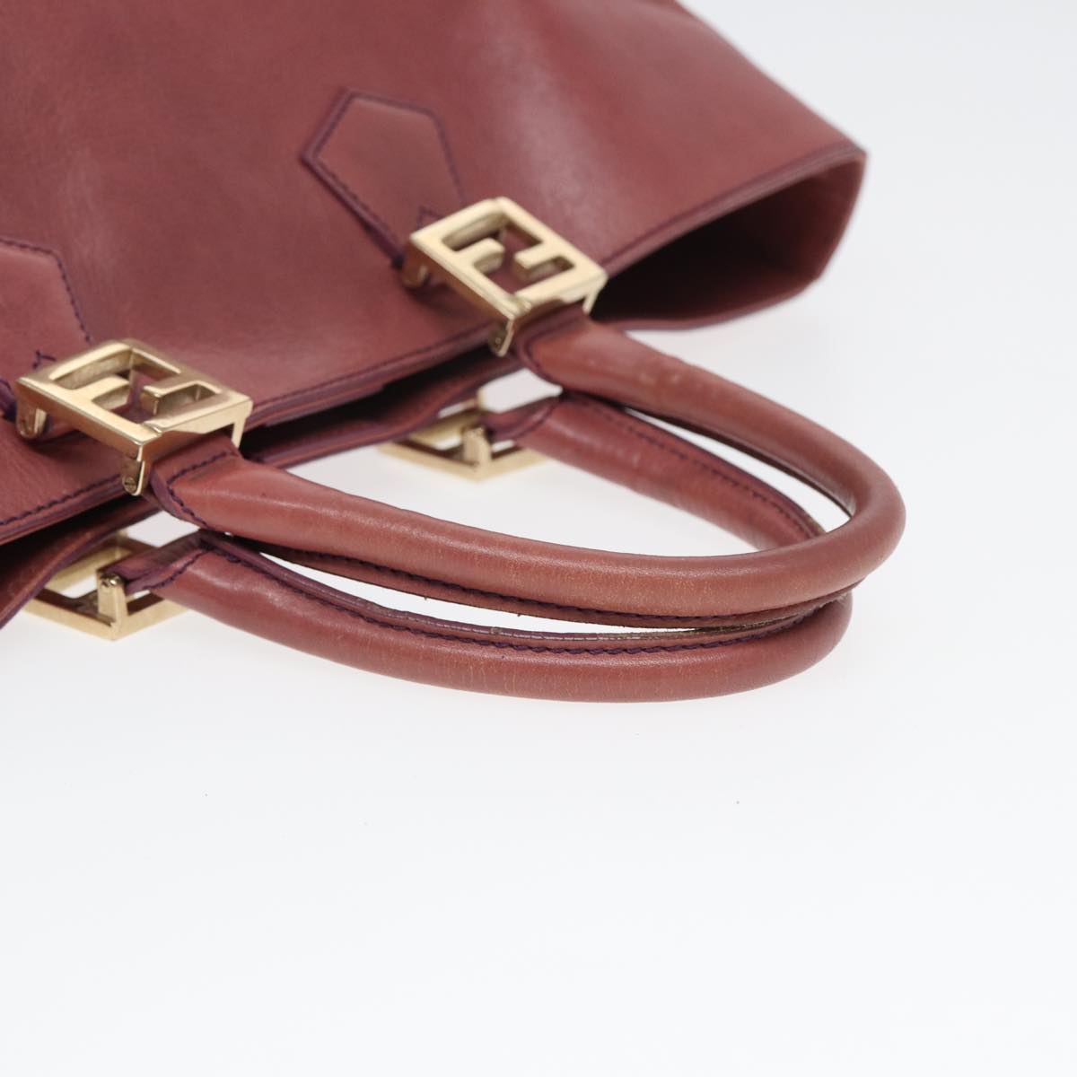 FENDI Hand Bag Leather Pink 83683