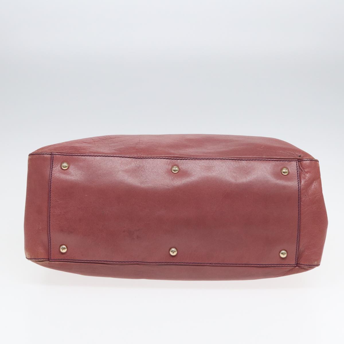 FENDI Hand Bag Leather Pink 83683