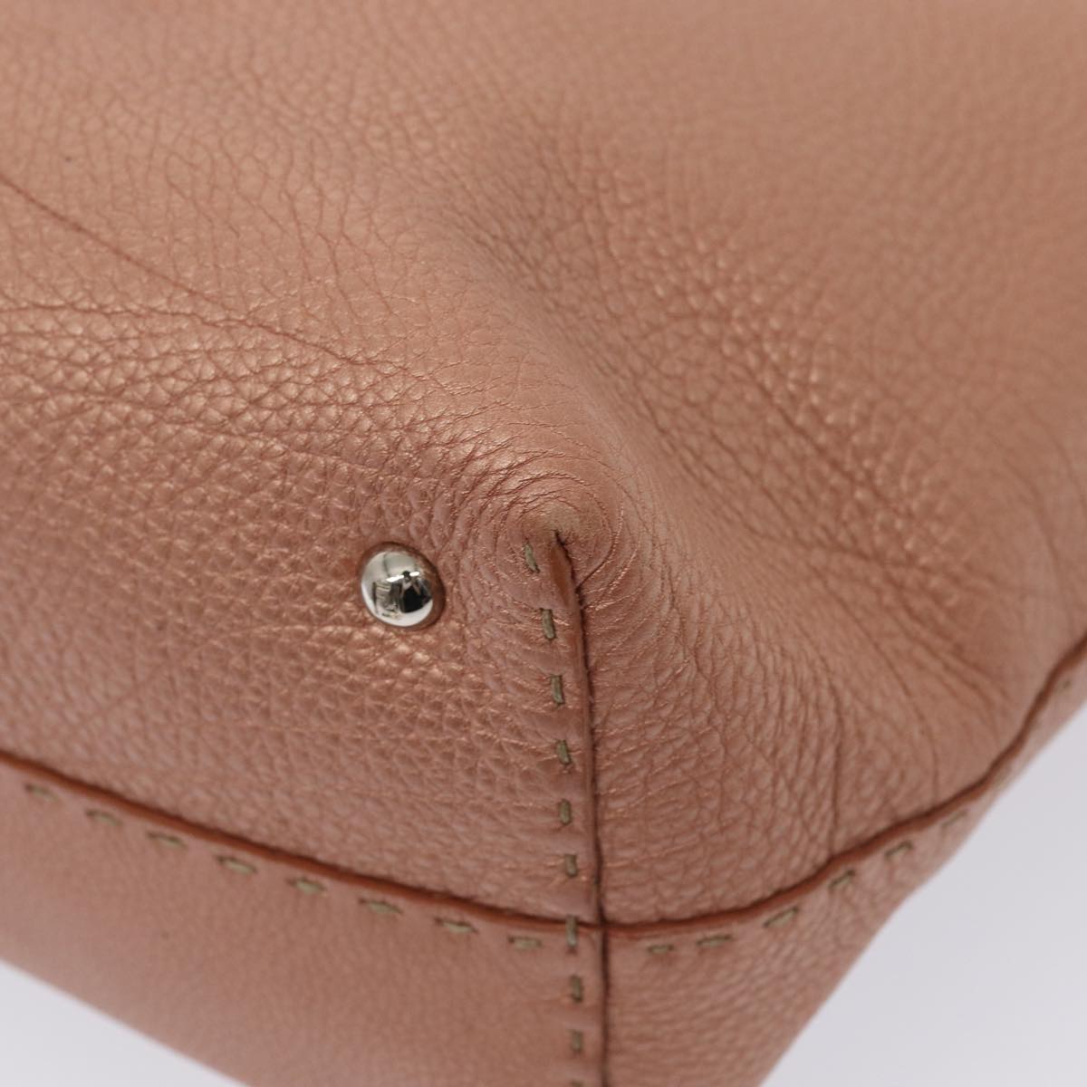 FENDI Tote Bag Leather Pink 83686
