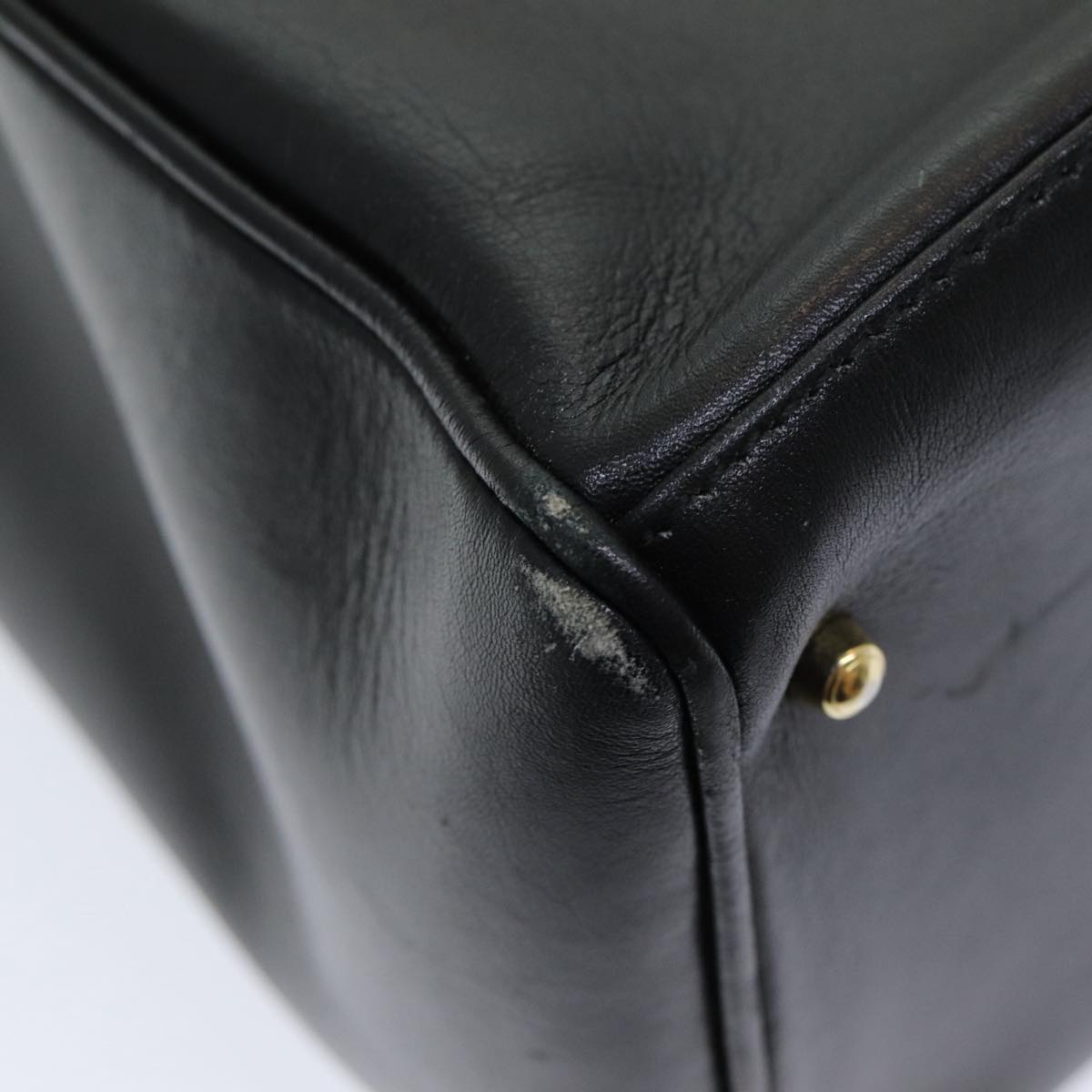 GUCCI Bamboo Hand Bag Leather 2way Black 002 123 0322 83701