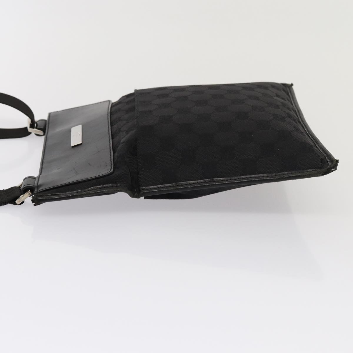 GUCCI GG Canvas Shoulder Bag Black 27639 200047 83704