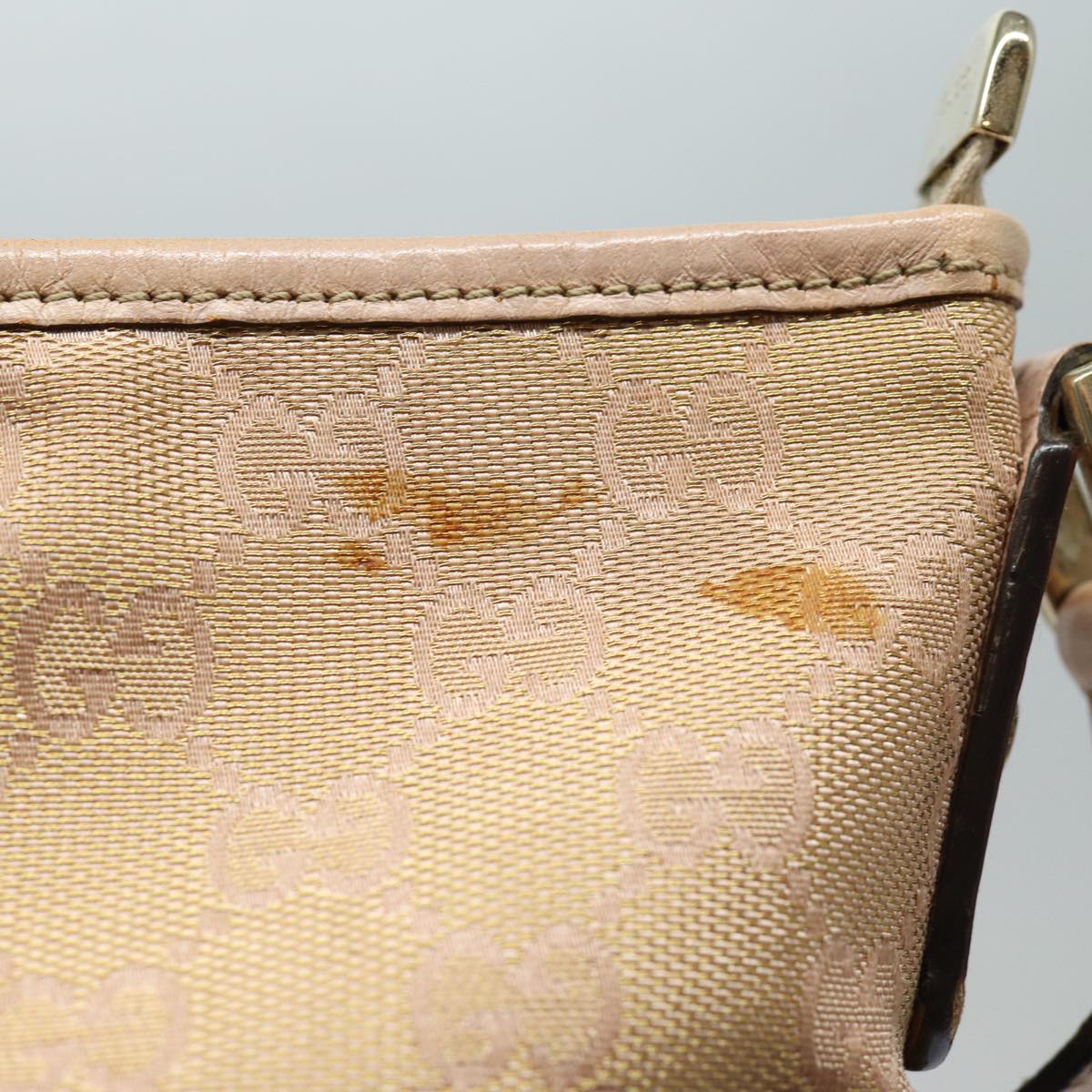 GUCCI GG Canvas Shoulder Bag Pink 131326 83708