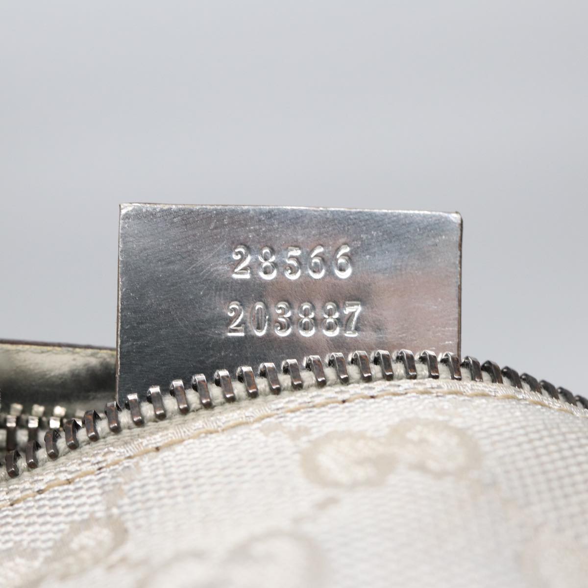 GUCCI GG Canvas Waist bag Silver 28566 83709