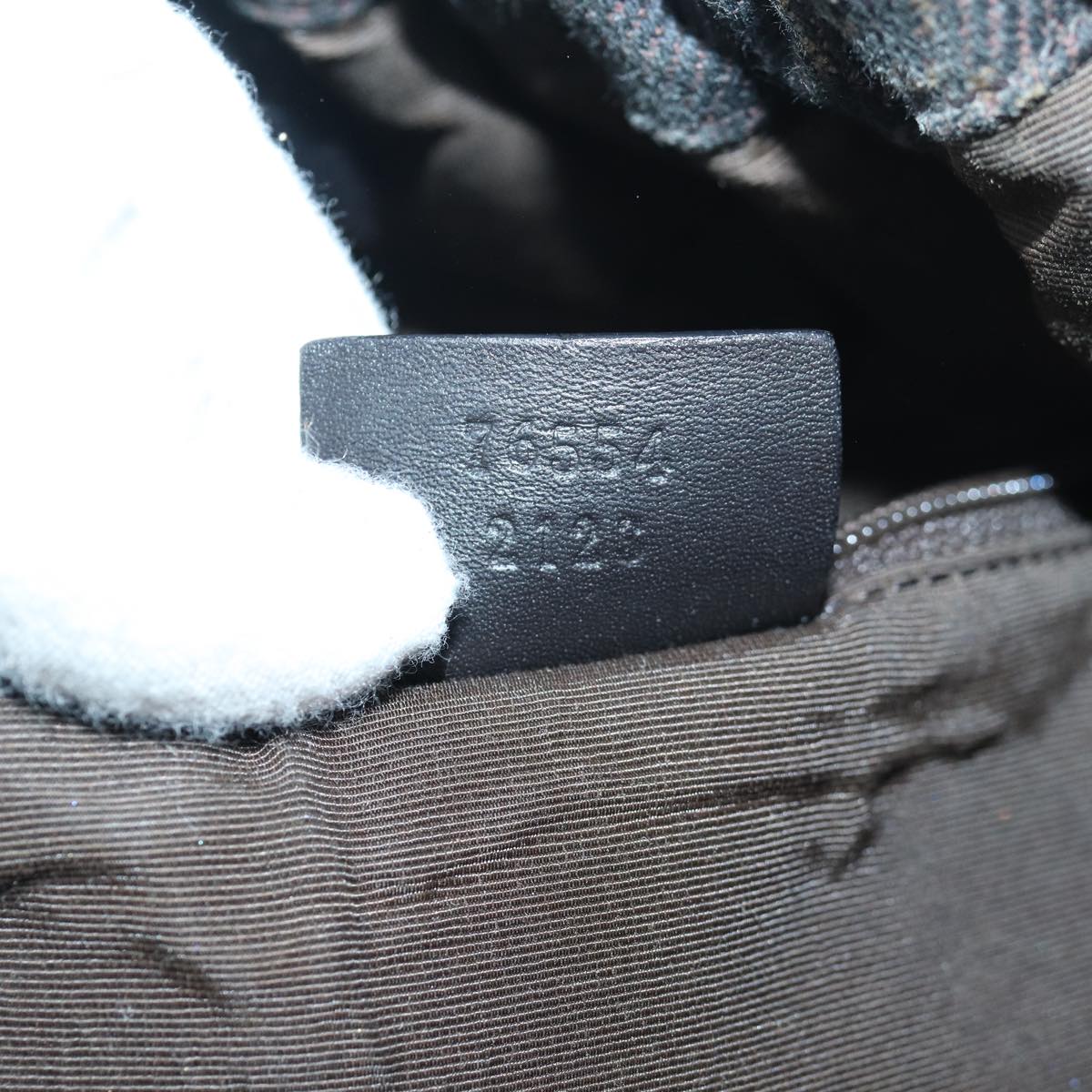 GUCCI GG Canvas Hand Bag Black 76554 83713