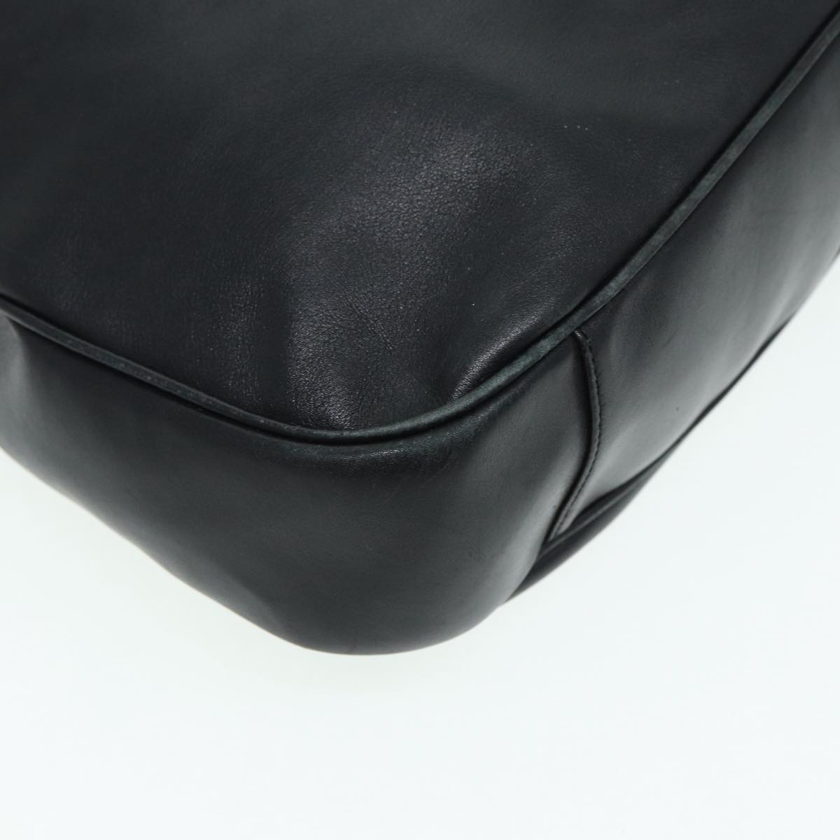 GUCCI Bamboo Hand Bag Leather Black 001 1577 200047 83720