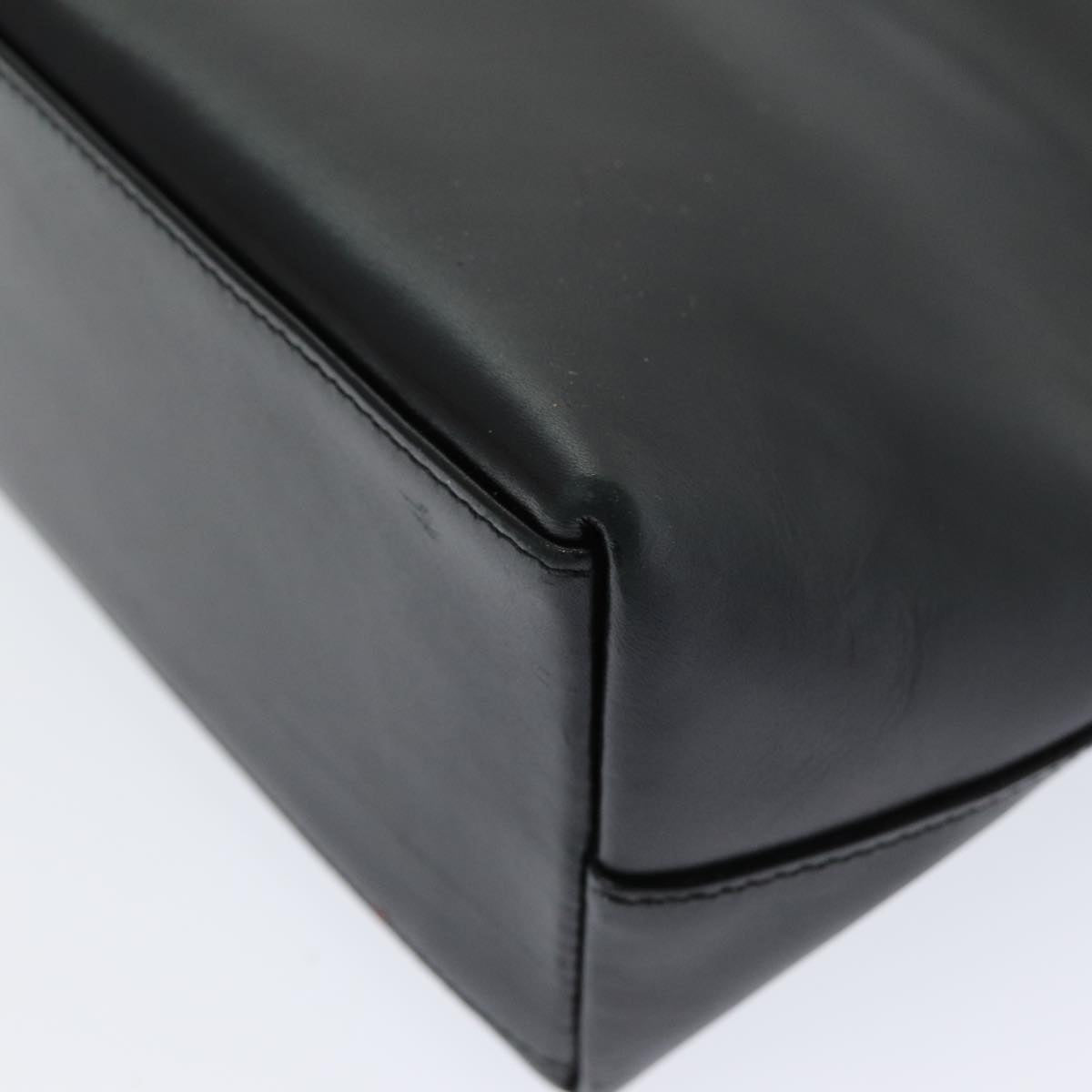 GUCCI Bamboo Hand Bag Leather Black 001 3008 000926 83723
