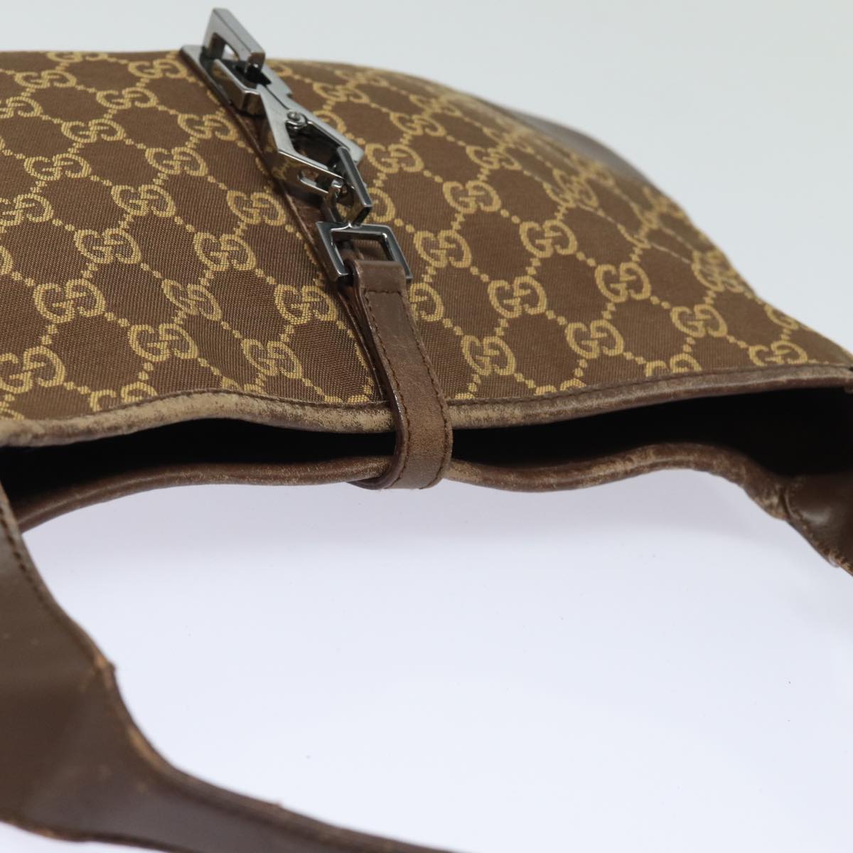 GUCCI GG Canvas Jackie Shoulder Bag Brown 83815