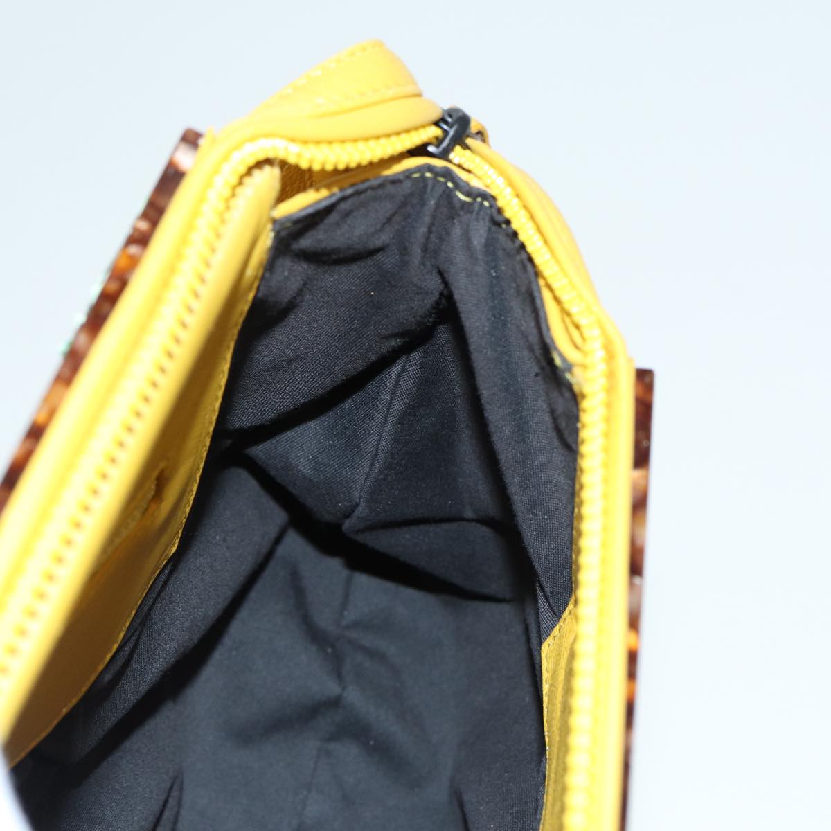FENDI Hand Bag Leather Yellow 83832