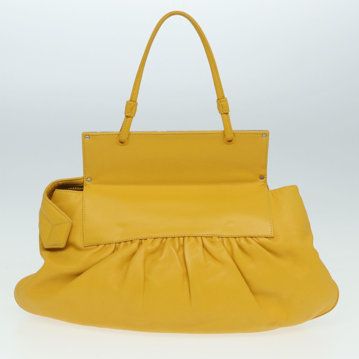 FENDI Hand Bag Leather Yellow 83832