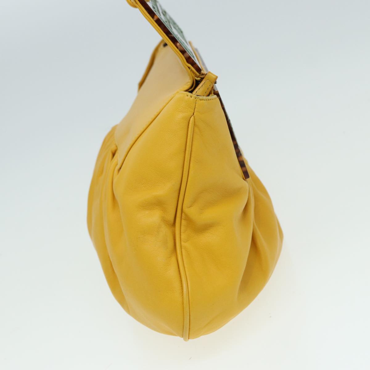 FENDI Hand Bag Leather Yellow 83832