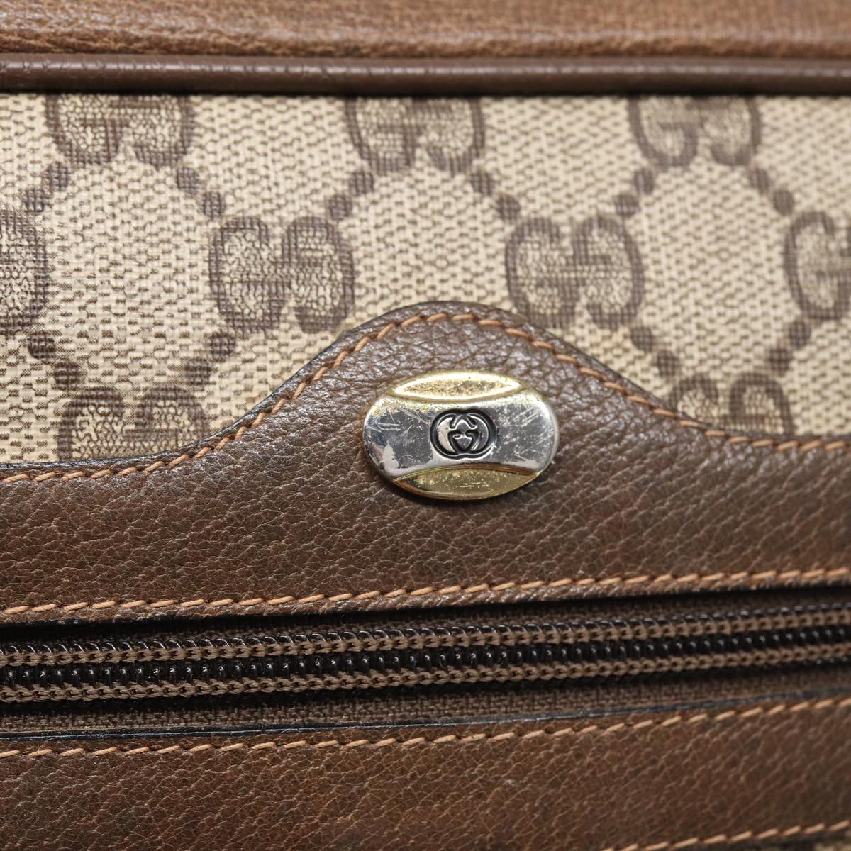 GUCCI GG Supreme Web Sherry Line Shoulder Bag PVC Beige 68 02 005 83928