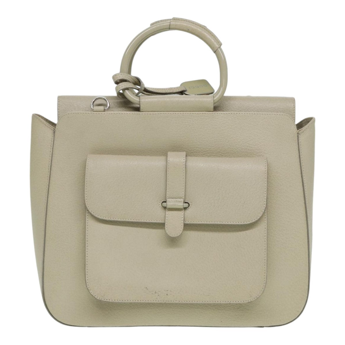 GUCCI Hand Bag Leather White 000 2058 0307 5 83960