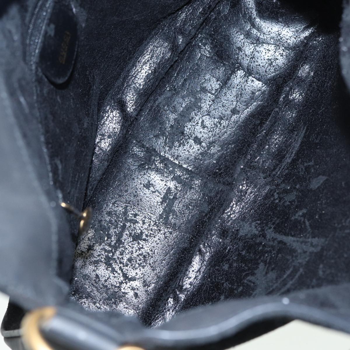 GUCCI Bamboo Hand Bag Suede Black 001 3754 1638 83964