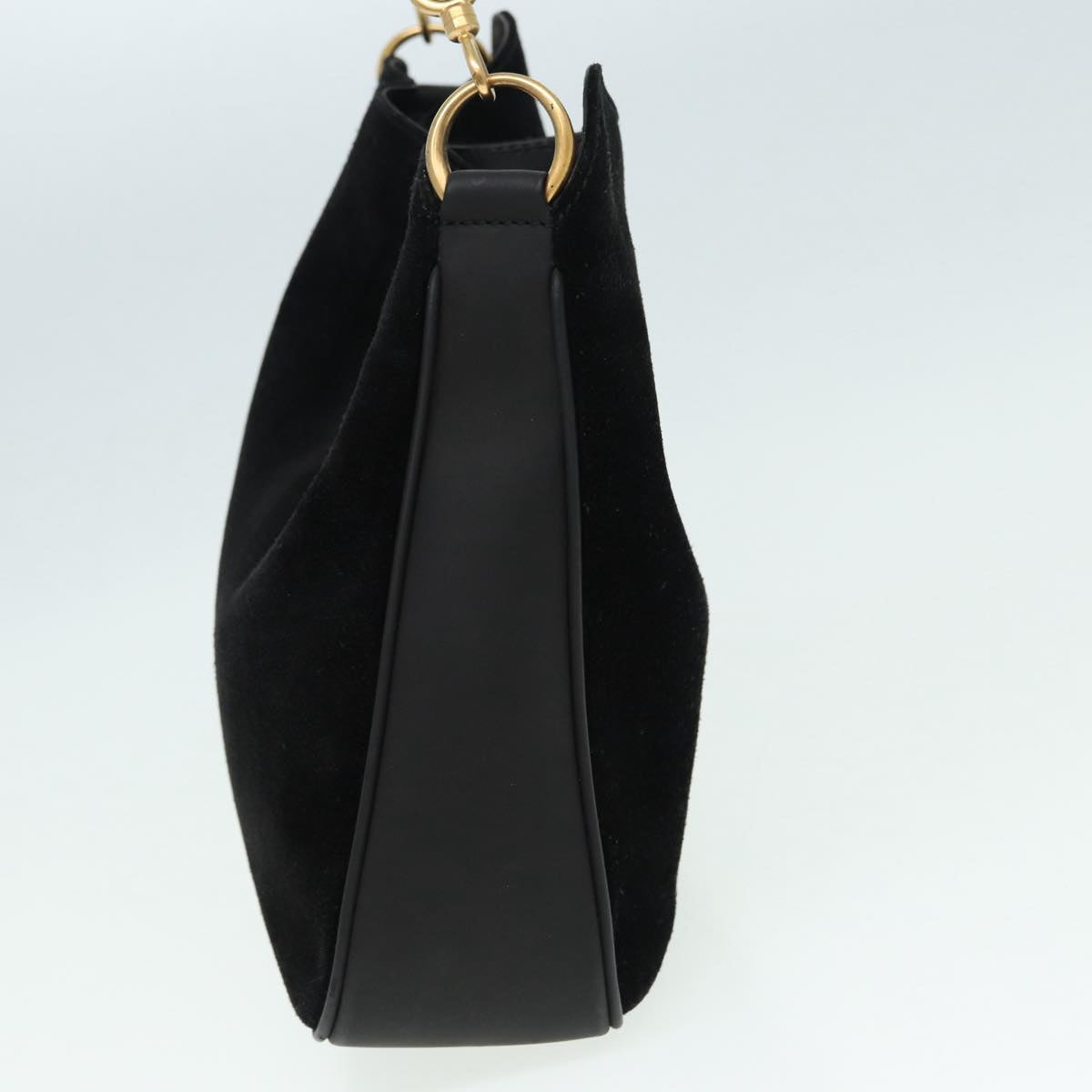 GUCCI Bamboo Hand Bag Suede Black 001 3754 1638 83964