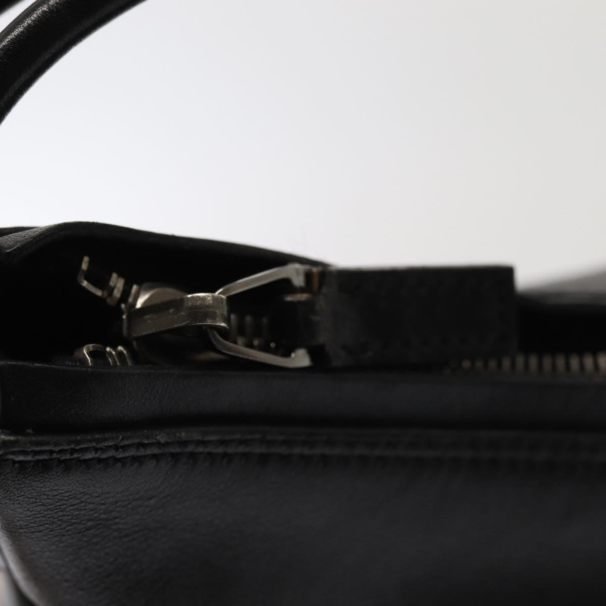 GUCCI Shoulder Bag Leather Black Silver 001 3766 3444 83972