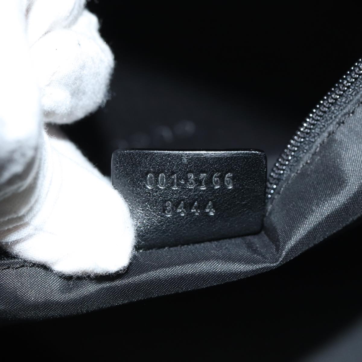 GUCCI Shoulder Bag Leather Black Silver 001 3766 3444 83972