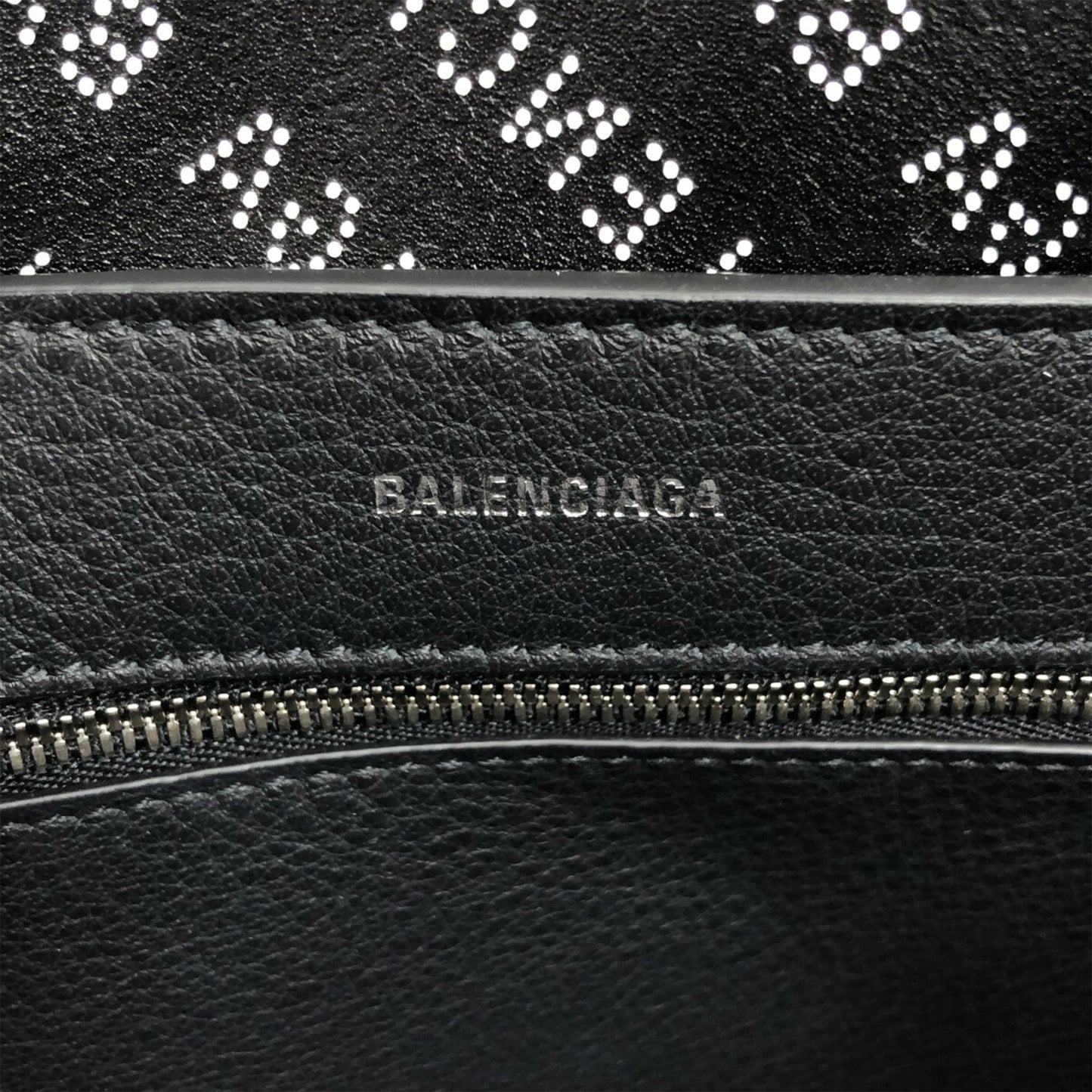 White Balenciaga XXS Everyday Perforated Leather Shopping Tote Bag Satchel