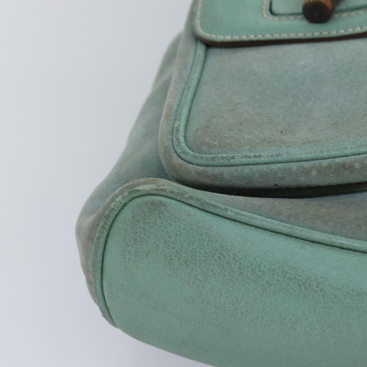 GUCCI Bamboo Backpack Suede Blue 003.2058.0016 84054